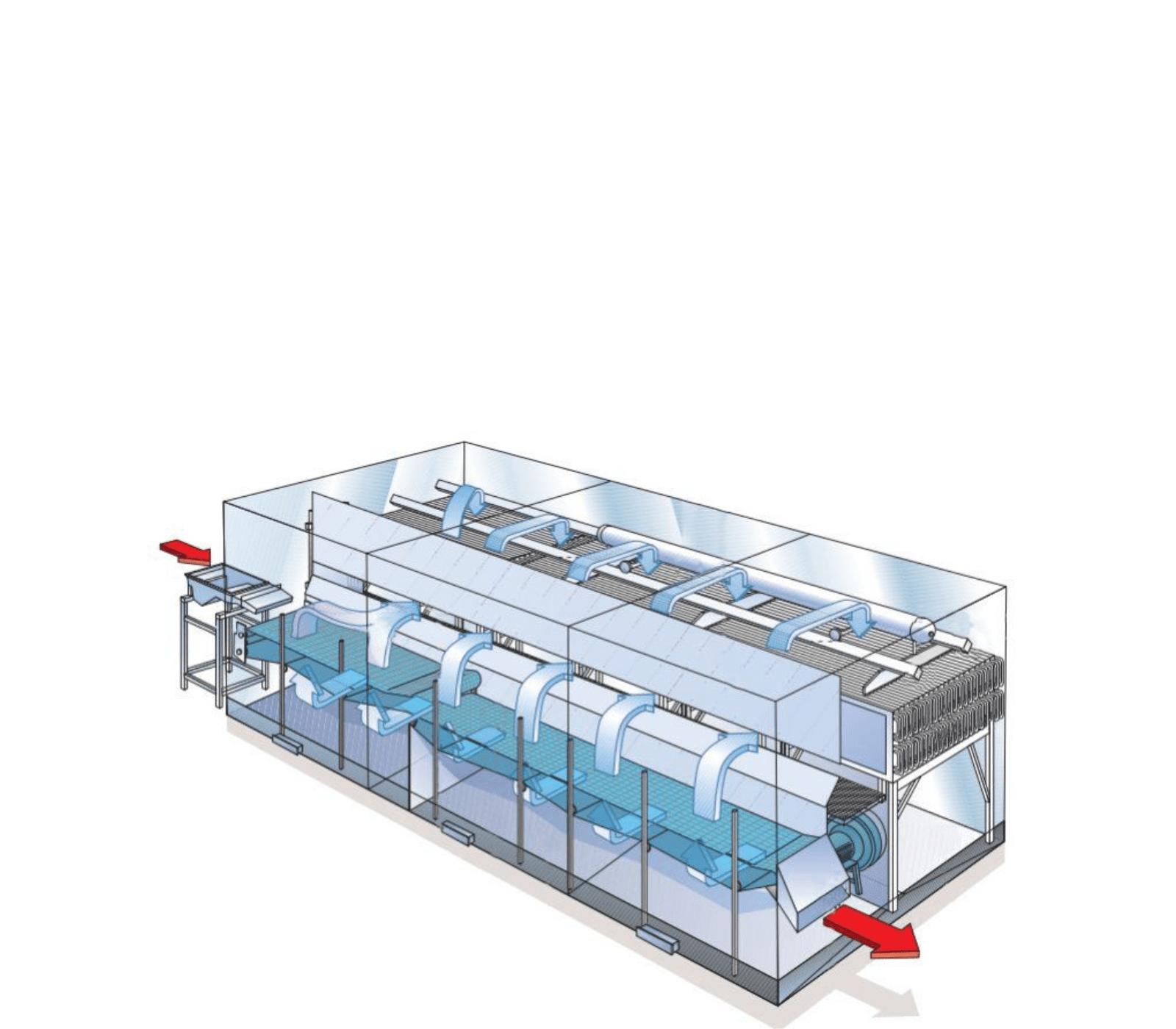 IQF fluidized tunnel freezing plant
